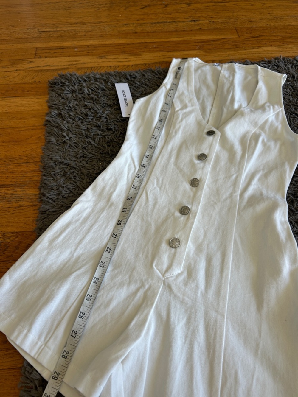NWOT Princess Polly Damico Romper White Button-Front Size 0 - Picture 6 of 16